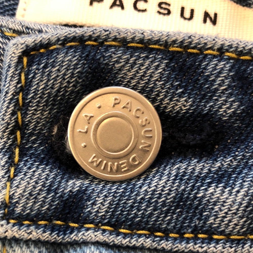 PacSun High Rise Two Tone Straight Leg Jeans ~ size 27 (size 4) - Picture 10 of 14